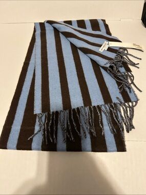 Johnstons of Elgin 100% Cashmere Striped Scarf